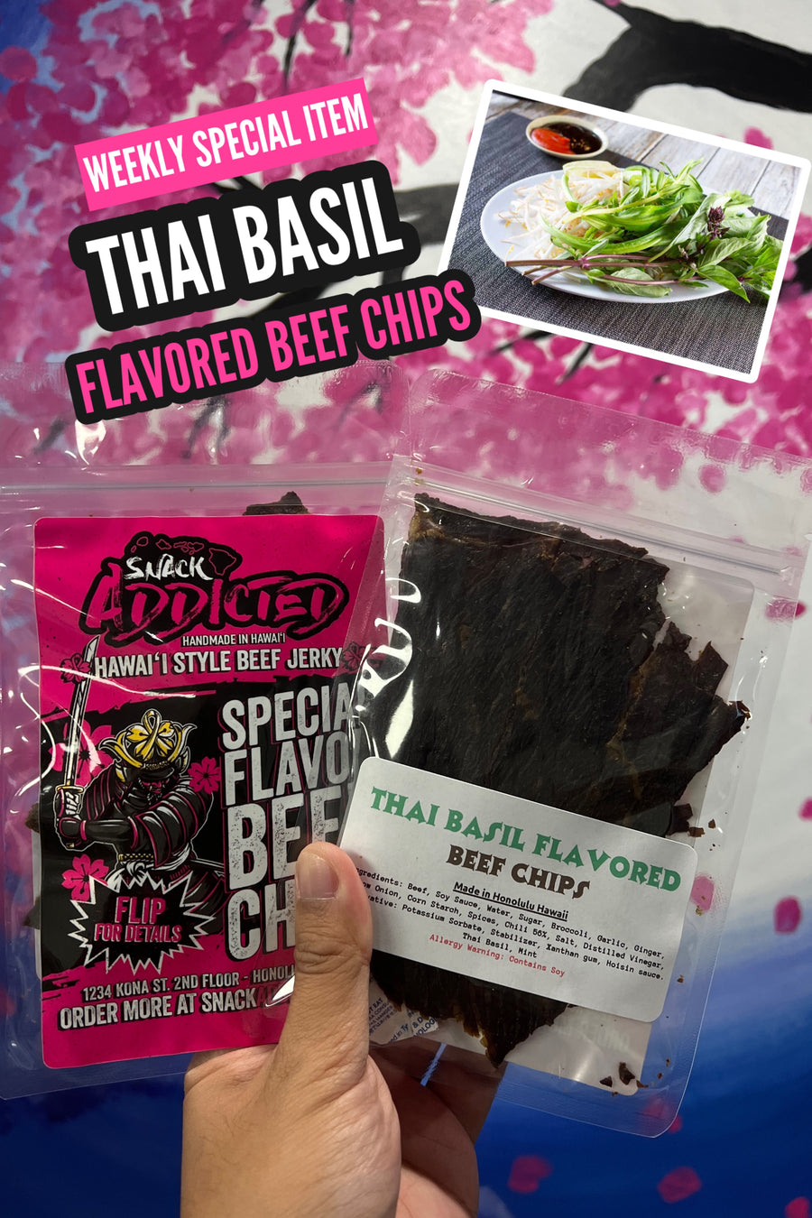 Thai Basil Flavored Beef Chips